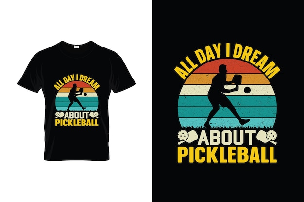 Pickleball Tshirt Design or Pickleball poster Design or Pickleball illustration