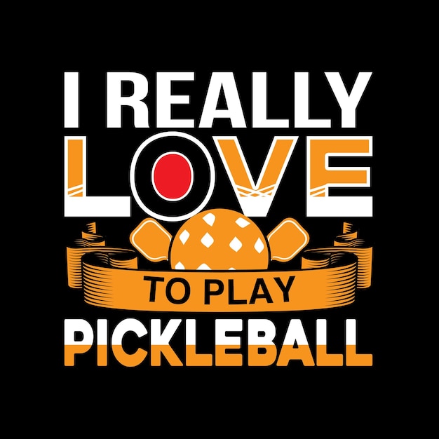 pickleball typography tshirt design illustration with vector art