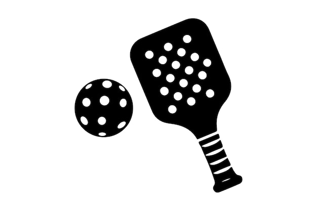 Pickleball Vector Pickleball and Paddle Svg Pickleball Racket Pickleball paddle with ball vector