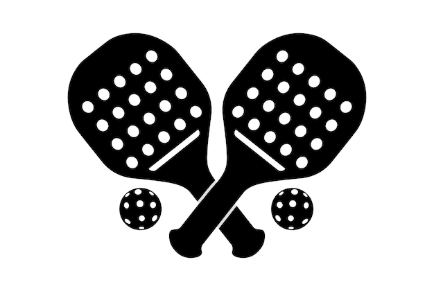 Pickleball Vector Pickleball and Paddle Svg Pickleball Racket Pickleball paddle with ball vector