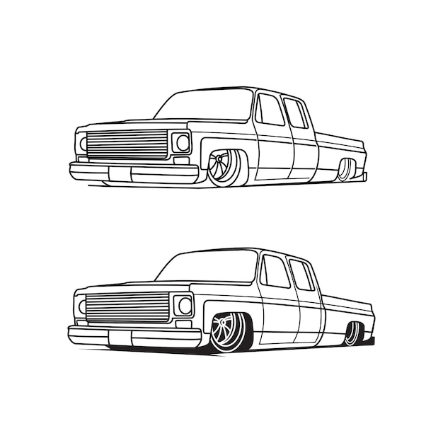 Pickup truck outline