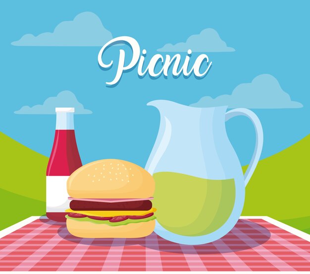 picnic landscape concept 