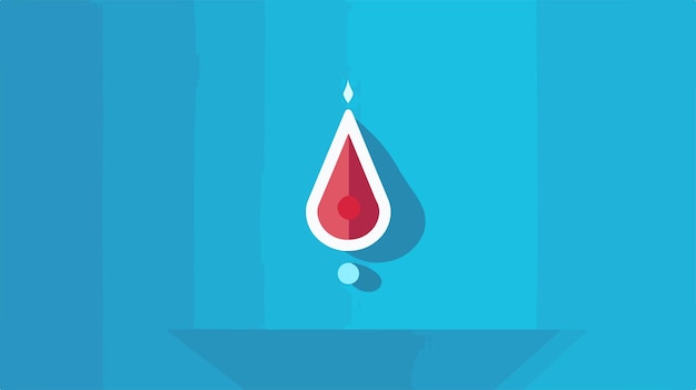 a picture of a drop of blood with a red line on the bottom