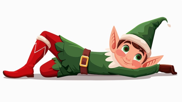 Vector a picture of a elf laying on its side