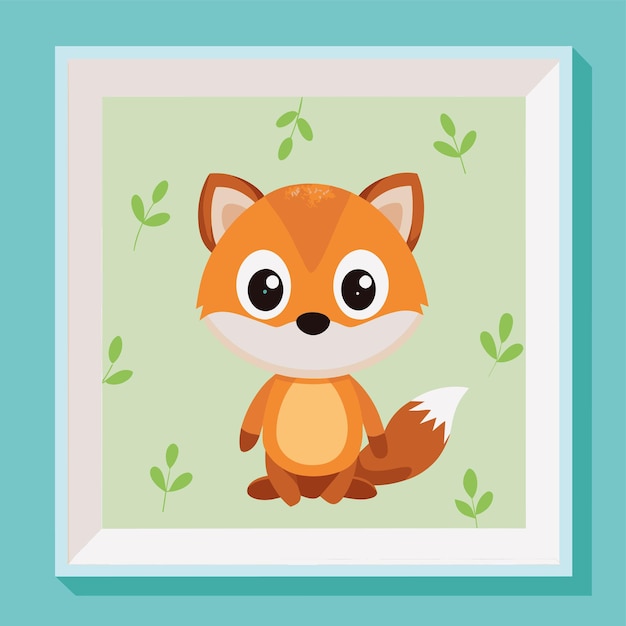 a picture of a fox with a picture of a fox on it