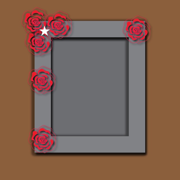 a picture of a frame with roses on it