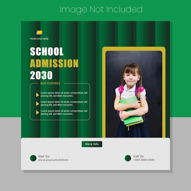 a picture of a girl with a green background that says  photo of a school student