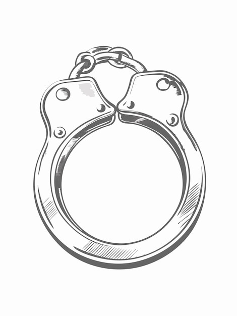 Vector a picture of a handcuffs with a white background