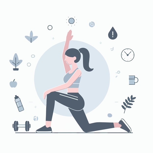 Vector picture of a person exercising