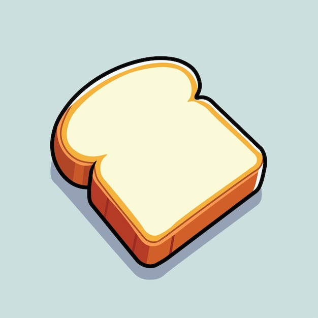 a picture of a piece of bread with the top half of it