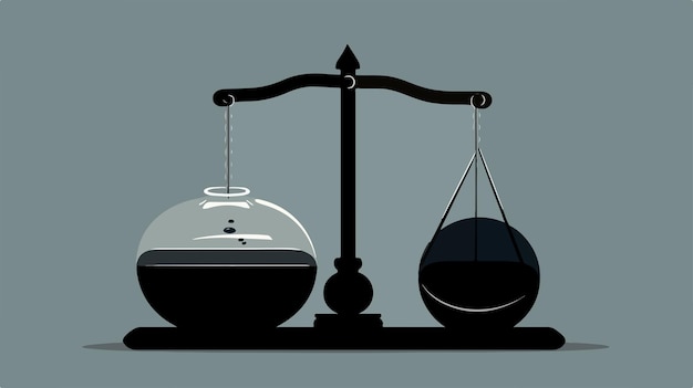 Vector a picture of a scale with a bowl and a scales with the words  the one on it