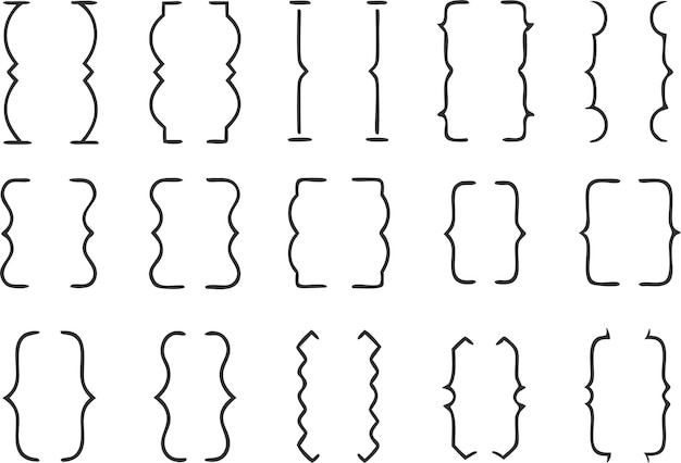 a picture of a series of images of different shapes and lines