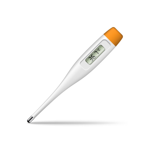 Picture of thermometer  on white background