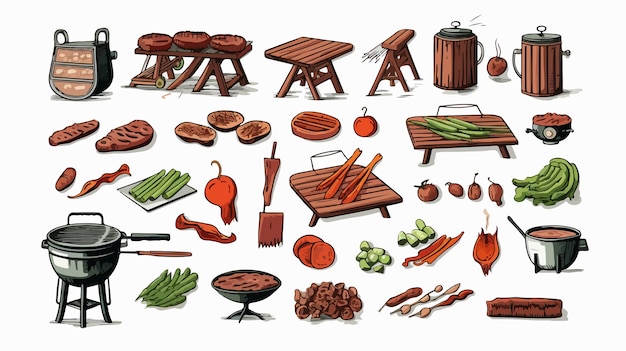 a picture of a variety of different types of food including a wooden table a wooden table a wooden t