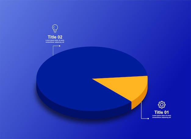 Pie chart, 3d diagram template