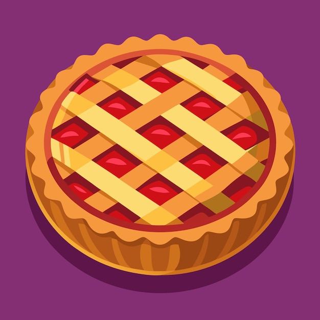 Vector pie fast food color vector clip art design