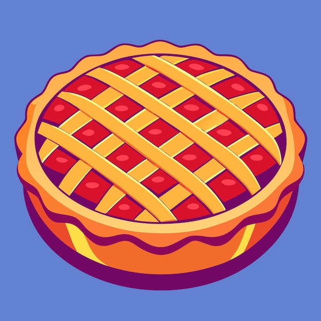 Vector pie fast food color vector clip art design