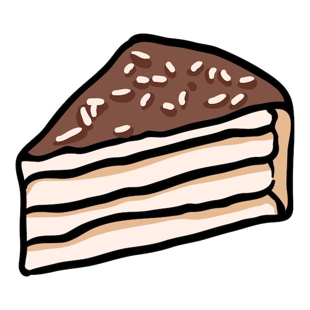 Piece of Cake Hand Drawn Doodle Icon