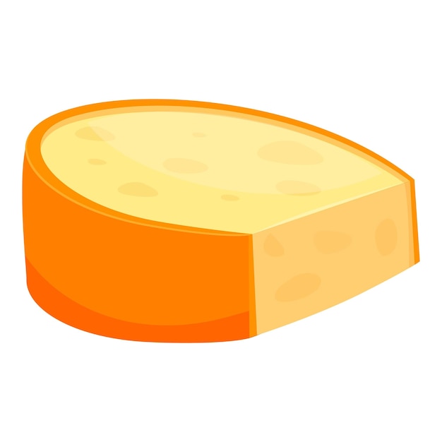 Vector piece of cheese with holes showing delicious inside