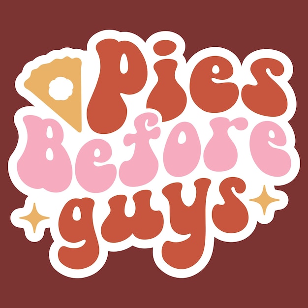 Vector pies before guys retro svg design