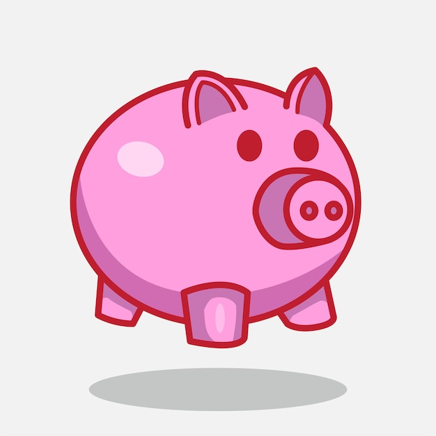 Pig Bank Cartoon Vector illustration Vector Piggy Bank Pig Piggy Bank coin vector illustration and