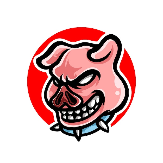 Pig Head E Sport Mascot