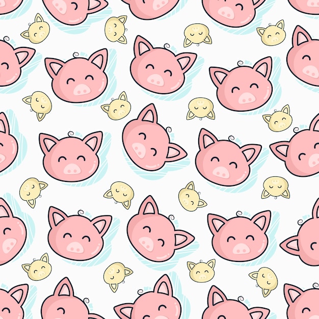 Pig pattern seamless background