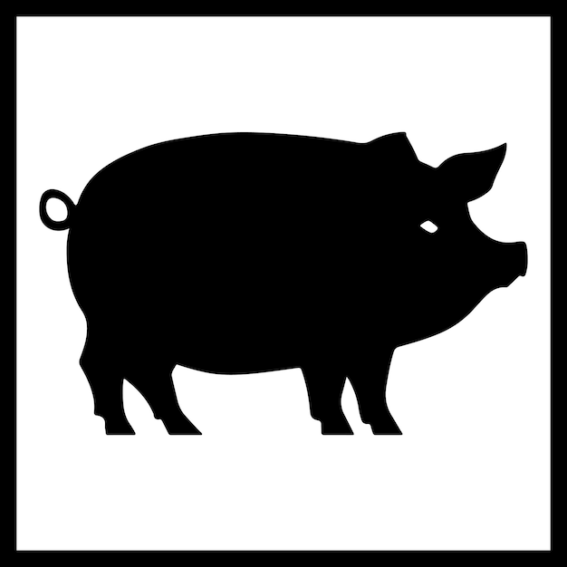 pig silhouette image