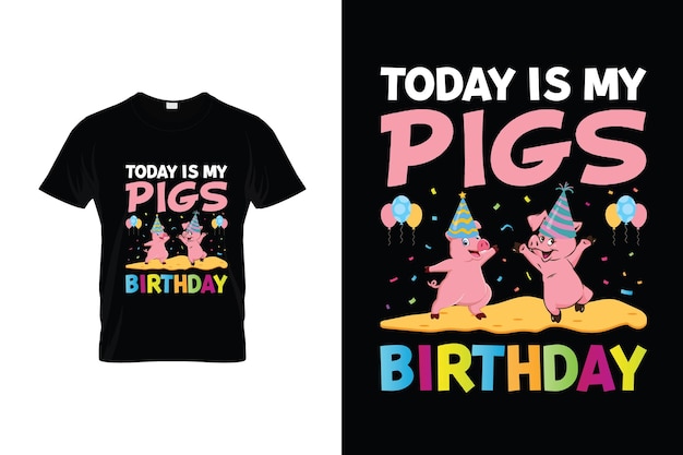 Pig Tshirt Design or Pig poster Design or Pig illustration