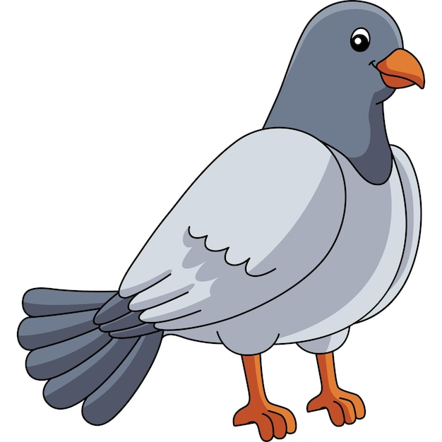 Pigeon Cartoon Colored Clipart Illustration