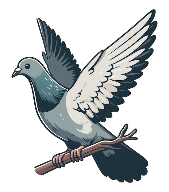 Vector pigeon clipart vector