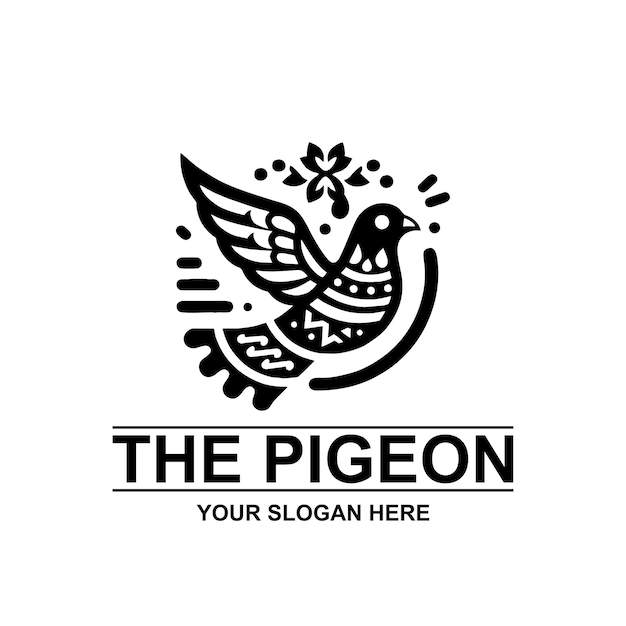 The Pigeon Logo in the Style of Mexican Muralism