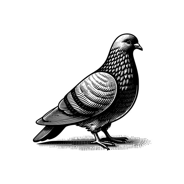 Vector pigeon silhouette vector