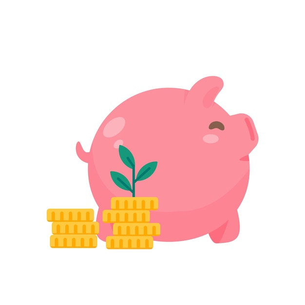 Piggy bank and dollar coin Ideas for saving money for the future