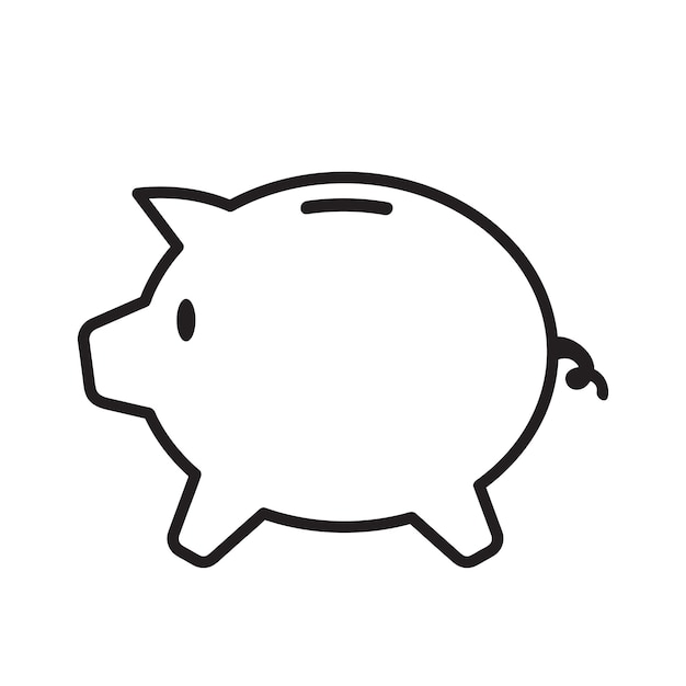 piggy bank in flat vector illustration