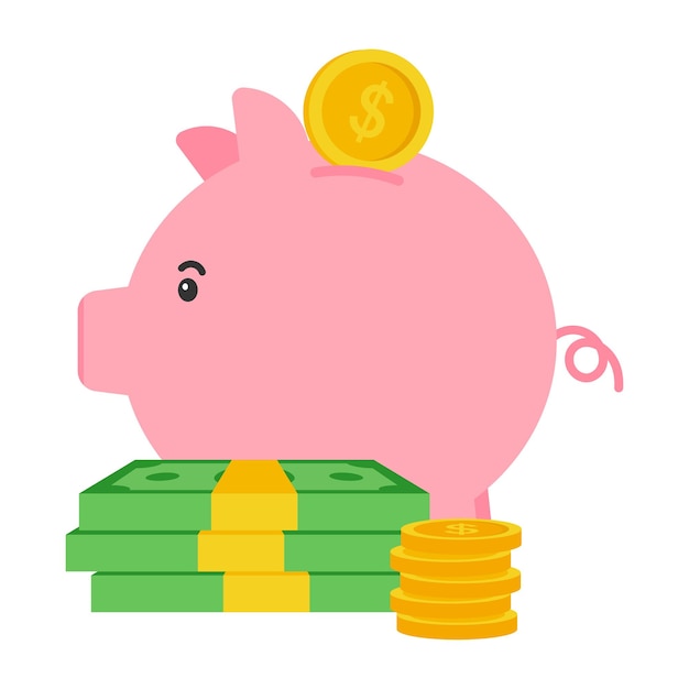 Piggy bank icon.