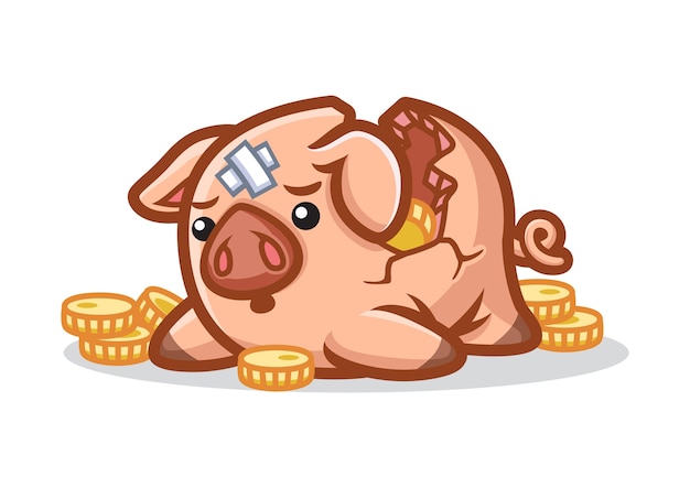 Piggy Bank Mascot Design