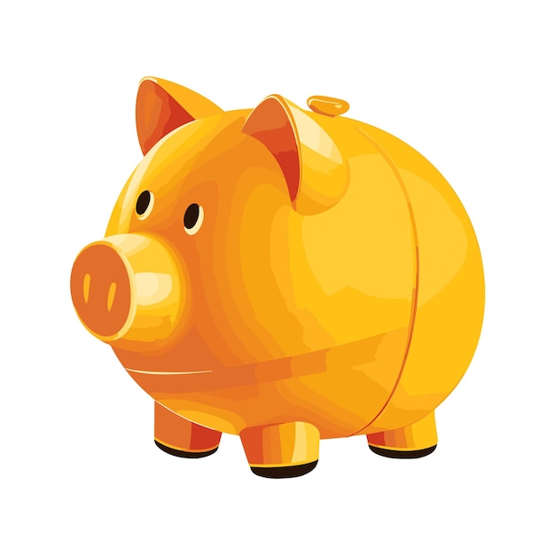 Piggy bank save money illustration