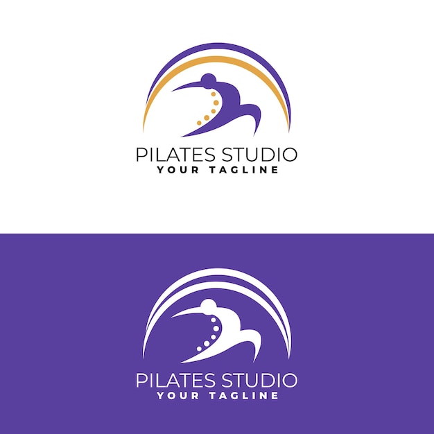 Pilates Studio Logo Vector Illustration