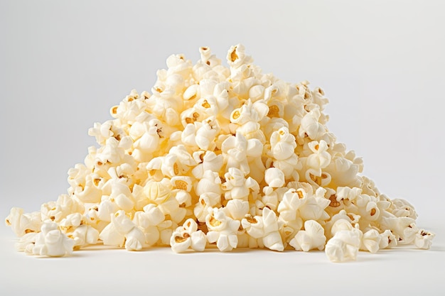 Vector a pile of popcorn that is on a white background