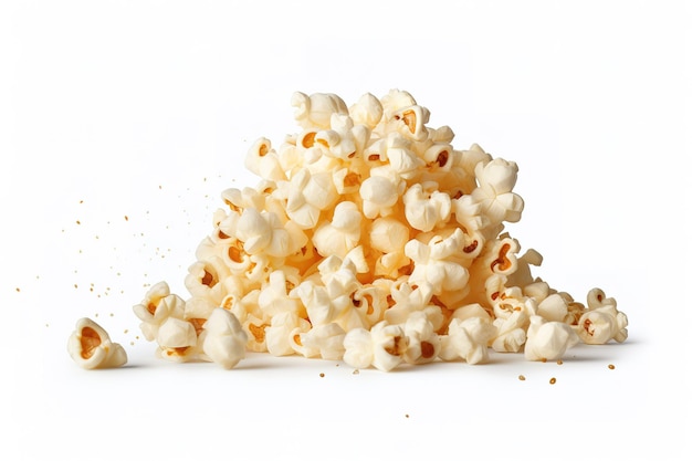 Vector a pile of popcorn that is on a white background