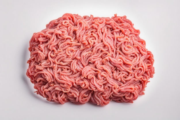 Vector a pile of raw meat with the word meat on the bottom