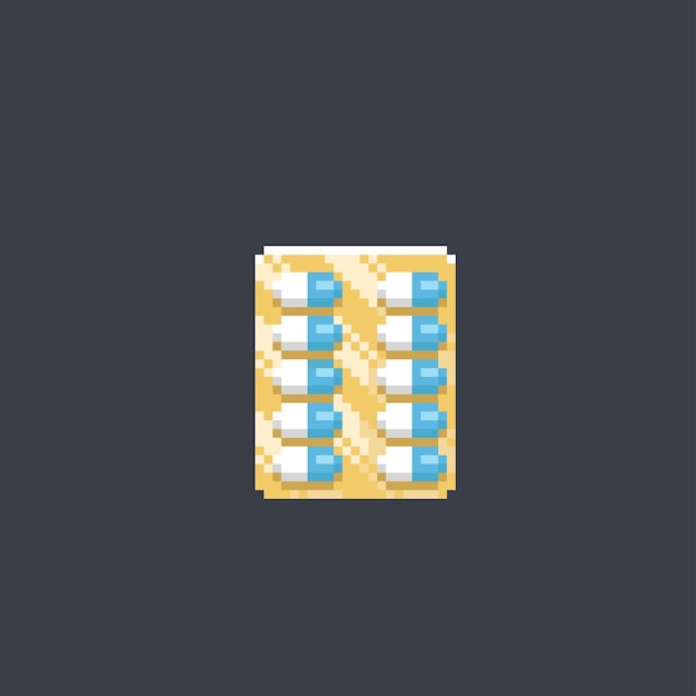 pill pack in pixel art style