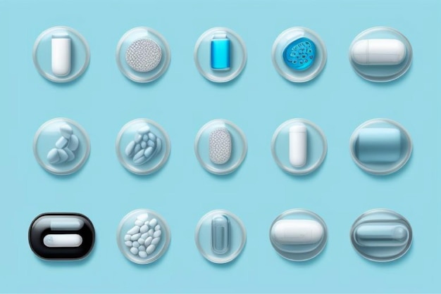 Vector pill vectors for healthcare designs