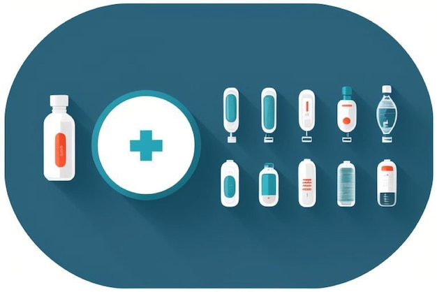 Vector pill vectors for healthcare designs