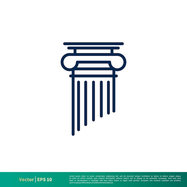 Pillar Law Office Icon Vector Logo Template Illustration Design Vector EPS 10