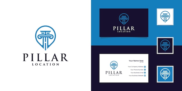 pillar location logo and business card