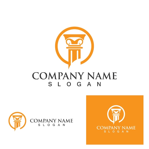 Pillar vector logo and symbol template design