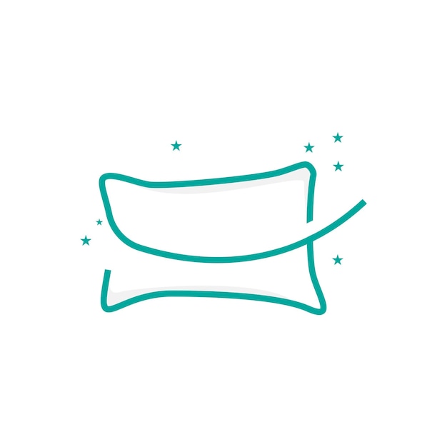 Pillow Logo Bed and Sleep Design Vector Illustration of Dream Icon