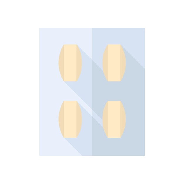 Pills icon in flat color style